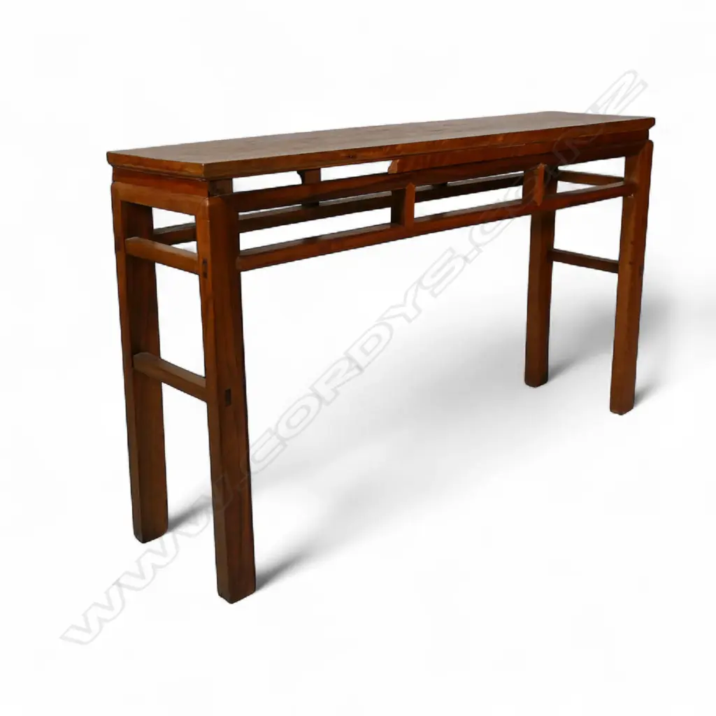 A tall vintage Chinese hardwood altar table, Image 1++